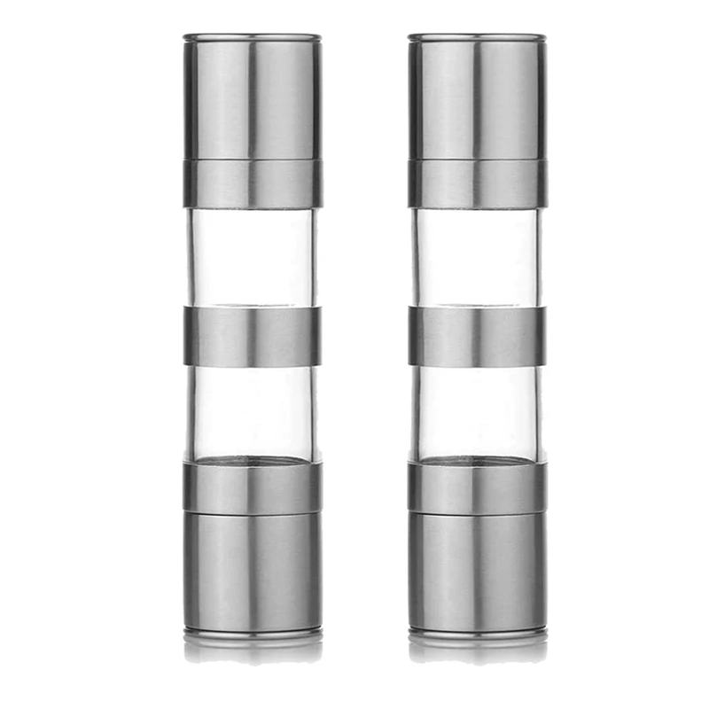 6 Pcs Salt And Pepper Grinder, 2 In 1 Stainless Steel Salt Grinders And Pepper Mill Set With Adjustable Ceramic Rotor
6 Pcs Salt And Pepper Grinder, 2 In 1 Stainless Steel Salt Grinders And Pepper Mill Set With Adjustable Ceramic Rotor