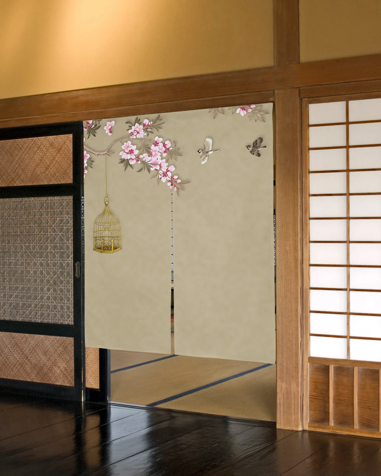 Flower Bird Tree Japanese Door Curtain Restaurant Kitchen Entrance Partition Doorway Curtains Half-Curtain
Flower Bird Tree Japanese Door Curtain Restaurant Kitchen Entrance Partition Doorway Curtains Half-Curtain