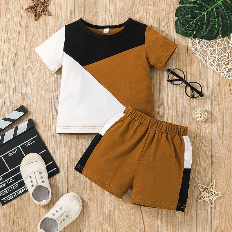 Summer Children Clothing Boys Girls Stitching Color Casual Short Sleeves T Shirt Shorts Set
Summer Children Clothing Boys Girls Stitching Color Casual Short Sleeves T Shirt Shorts Set