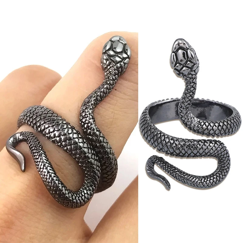 Retro Punk Snake Ring for Men Women Exaggerated Antique Personality Stereoscopic Opening Adjustable Gothic Female Rings Jewelry
Retro Punk Snake Ring for Men Women Exaggerated Antique Personality Stereoscopic Opening Adjustable Gothic Female Rings Jewelry