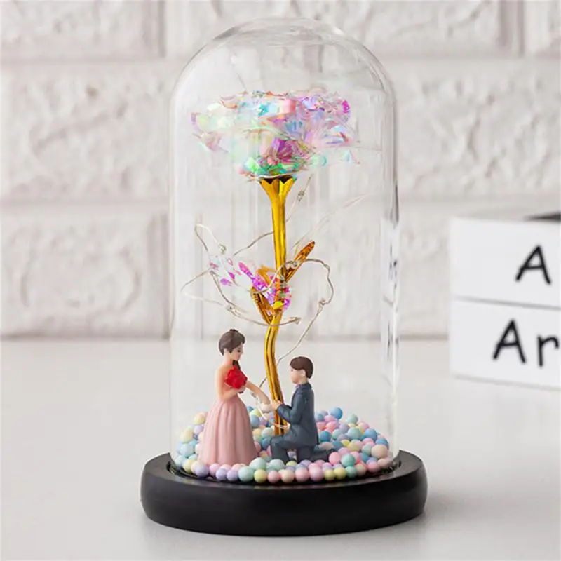 Glass Cover Rose Led Night Light Transparent Permanent Flower Valentine's Day Christmas Gift Creative Ornaments For Best Gifts
Glass Cover Rose Led Night Light Transparent Permanent Flower Valentine's Day Christmas Gift Creative Ornaments For Best Gifts