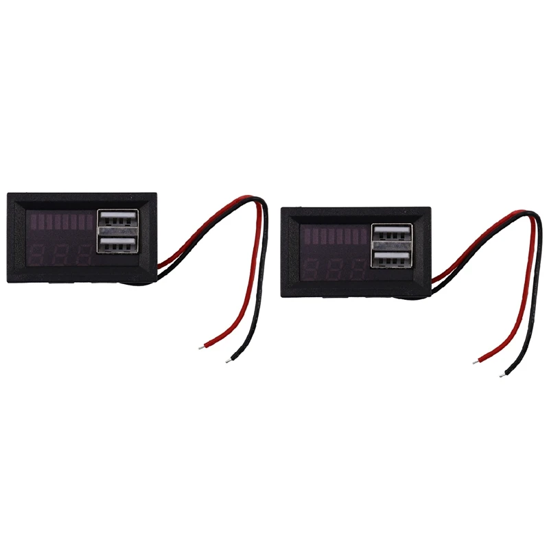 2X Red Led Digital Display Voltmeter Mini Voltage Meter Volt Tester Panel For Dc 12V Cars Usb 5V2a Output 12.6V Battery
2X Red Led Digital Display Voltmeter Mini Voltage Meter Volt Tester Panel For Dc 12V Cars Usb 5V2a Output 12.6V Battery