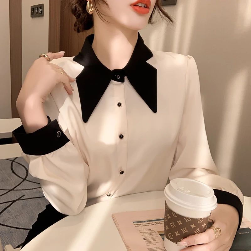 Chikichi 2022 Spring New Simple Contrasting Color Korean Style Fashion Long-sleeved Shirt Ladies Chiffon Shirts
Chikichi 2022 Spring New Simple Contrasting Color Korean Style Fashion Long-sleeved Shirt Ladies Chiffon Shirts