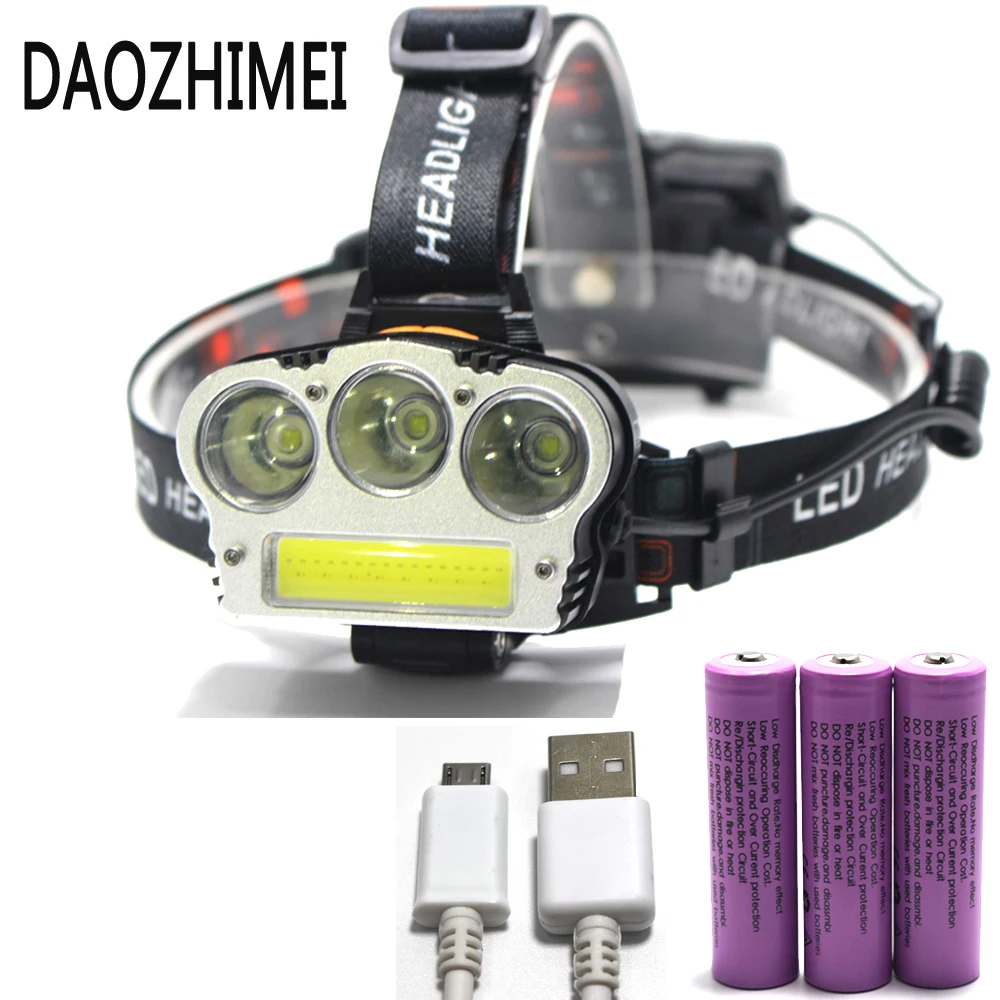 8000LM Headlamp XM-L 3T6 +COB Led Headlight Lantern 7 Mode Waterproof Head flashlight Torch 18650 Rechargeable Battery
8000LM Headlamp XM-L 3T6 +COB Led Headlight Lantern 7 Mode Waterproof Head flashlight Torch 18650 Rechargeable Battery