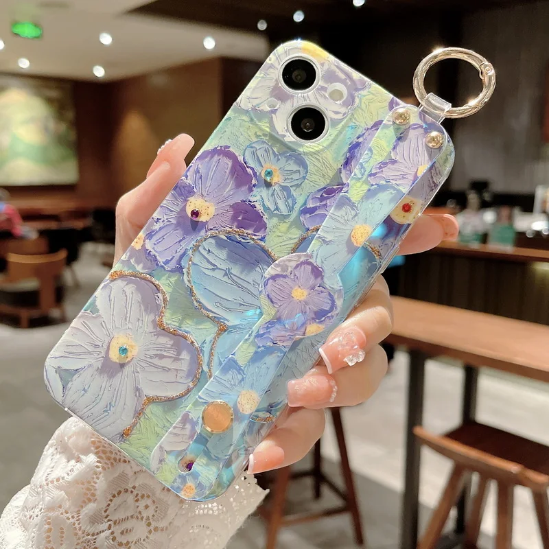 Luxury Oil Painting Floral Silicone Case Wristband Ring Soft Cover For iPhone 13 12 11 Pro Max XS Max XS XR X 7 8 Plus SE 2022
Luxury Oil Painting Floral Silicone Case Wristband Ring Soft Cover For iPhone 13 12 11 Pro Max XS Max XS XR X 7 8 Plus SE 2022