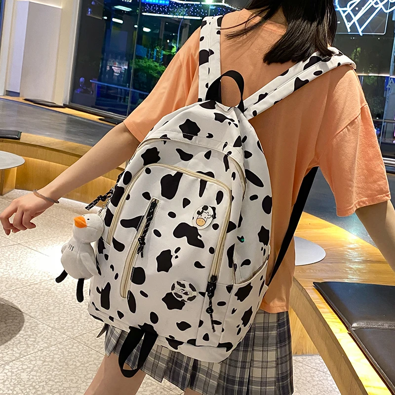 Fashion Cow Pattern Women Backpack Cute School Bag For Teenage Girl Shoulder Travel Rucksack Female Kawaii Nylon Backpack
Fashion Cow Pattern Women Backpack Cute School Bag For Teenage Girl Shoulder Travel Rucksack Female Kawaii Nylon Backpack