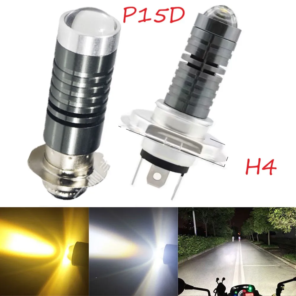 1pcs P15D H6M ATV LED Headlight Bulb,H4 Moto Headlight bulb White/Amber Hi-Lo Beam for Motorcycle ATV AC/DC 9-30V.
1pcs P15D H6M ATV LED Headlight Bulb,H4 Moto Headlight bulb White/Amber Hi-Lo Beam for Motorcycle ATV AC/DC 9-30V.