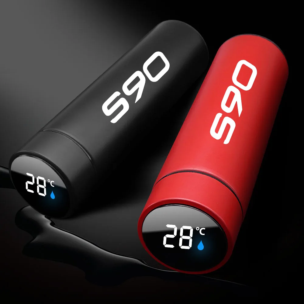 Smart touch Display Temperature Thermos Bottle For VOLVO S90 Creative Smart Insulated Bottle Coffee Mug Auto Accessories
Smart touch Display Temperature Thermos Bottle For VOLVO S90 Creative Smart Insulated Bottle Coffee Mug Auto Accessories