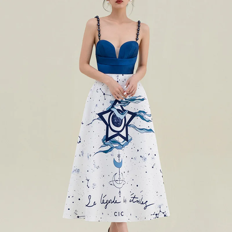 Beaded Sleeveless Long Dress Sexy Constellation Print Summer Dresses Ladies 2022 A-line Party Women's Clothing Female Robe
Beaded Sleeveless Long Dress Sexy Constellation Print Summer Dresses Ladies 2022 A-line Party Women's Clothing Female Robe
