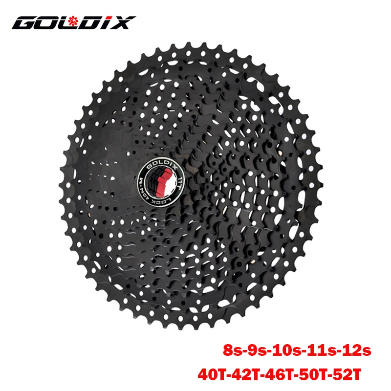GOLDIX Black MTB Cassete 8/9/10/11/12 Speed 40/42/46/50/50T K7 8/9/10/11/12v Bicycle Freewheel Bicycle Sprocket for Shimano/SRAM
GOLDIX Black MTB Cassete 8/9/10/11/12 Speed 40/42/46/50/50T K7 8/9/10/11/12v Bicycle Freewheel Bicycle Sprocket for Shimano/SRAM