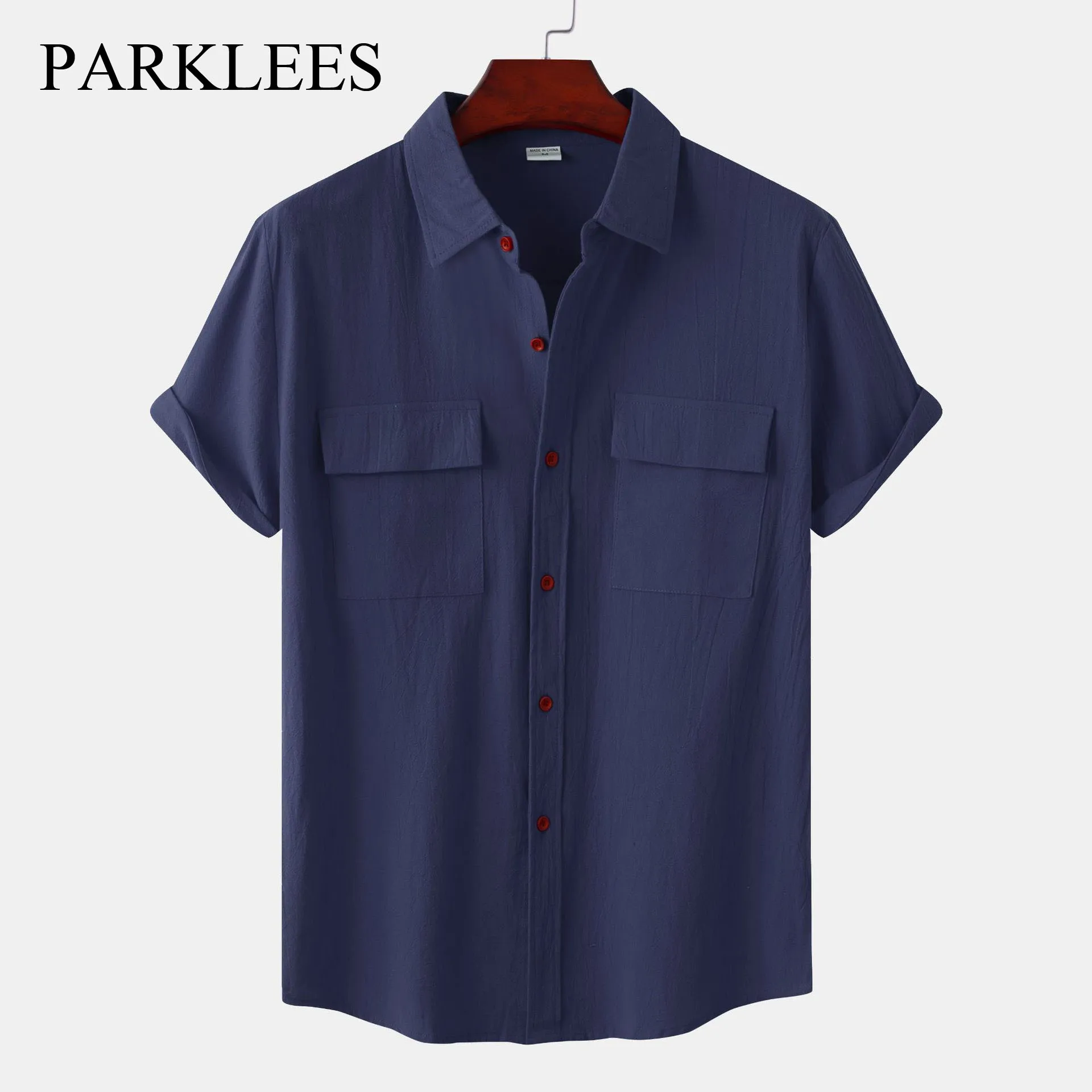 Parklees Mens Cotton Linen Solid Shirts Summer Loose Casual Breathable Yoga Shirts Male Button Down Short Sleeves Pocket Shirts
Parklees Mens Cotton Linen Solid Shirts Summer Loose Casual Breathable Yoga Shirts Male Button Down Short Sleeves Pocket Shirts