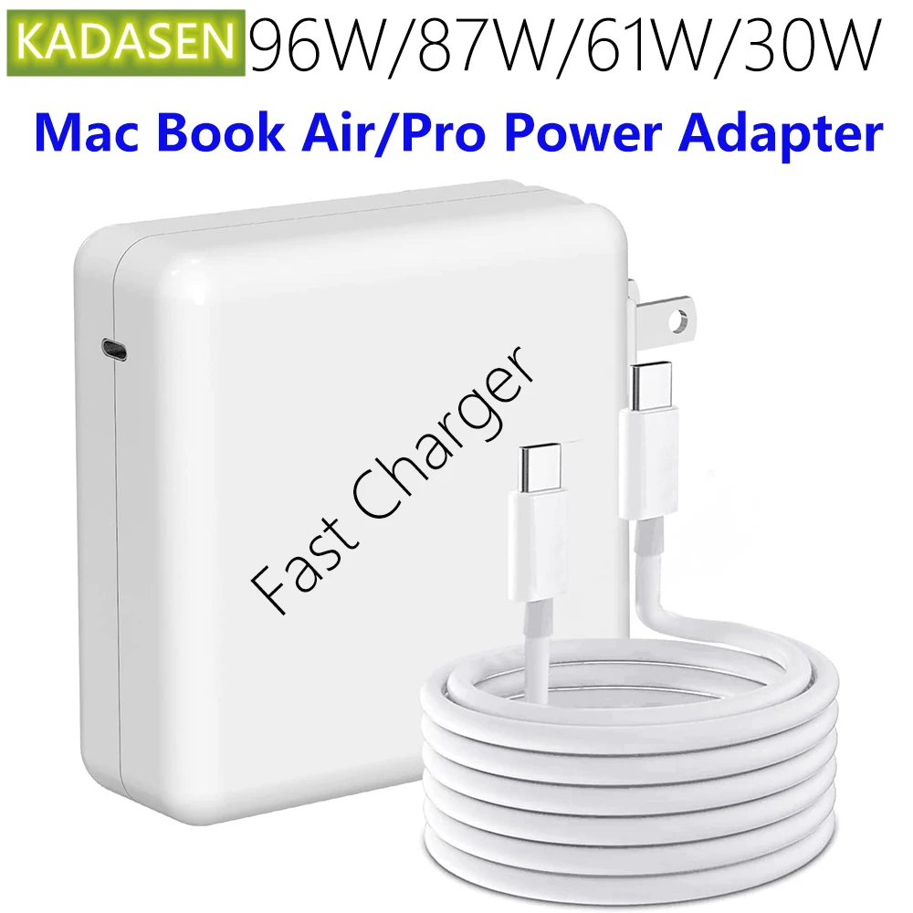Portable 96W Mac Book Pro USB C Charger For Macbook Air Mac Pro Laptop Power Supply, 30W 61W 87W Macbook Pro Type-C Fast Charger
Portable 96W Mac Book Pro USB C Charger For Macbook Air Mac Pro Laptop Power Supply, 30W 61W 87W Macbook Pro Type-C Fast Charger