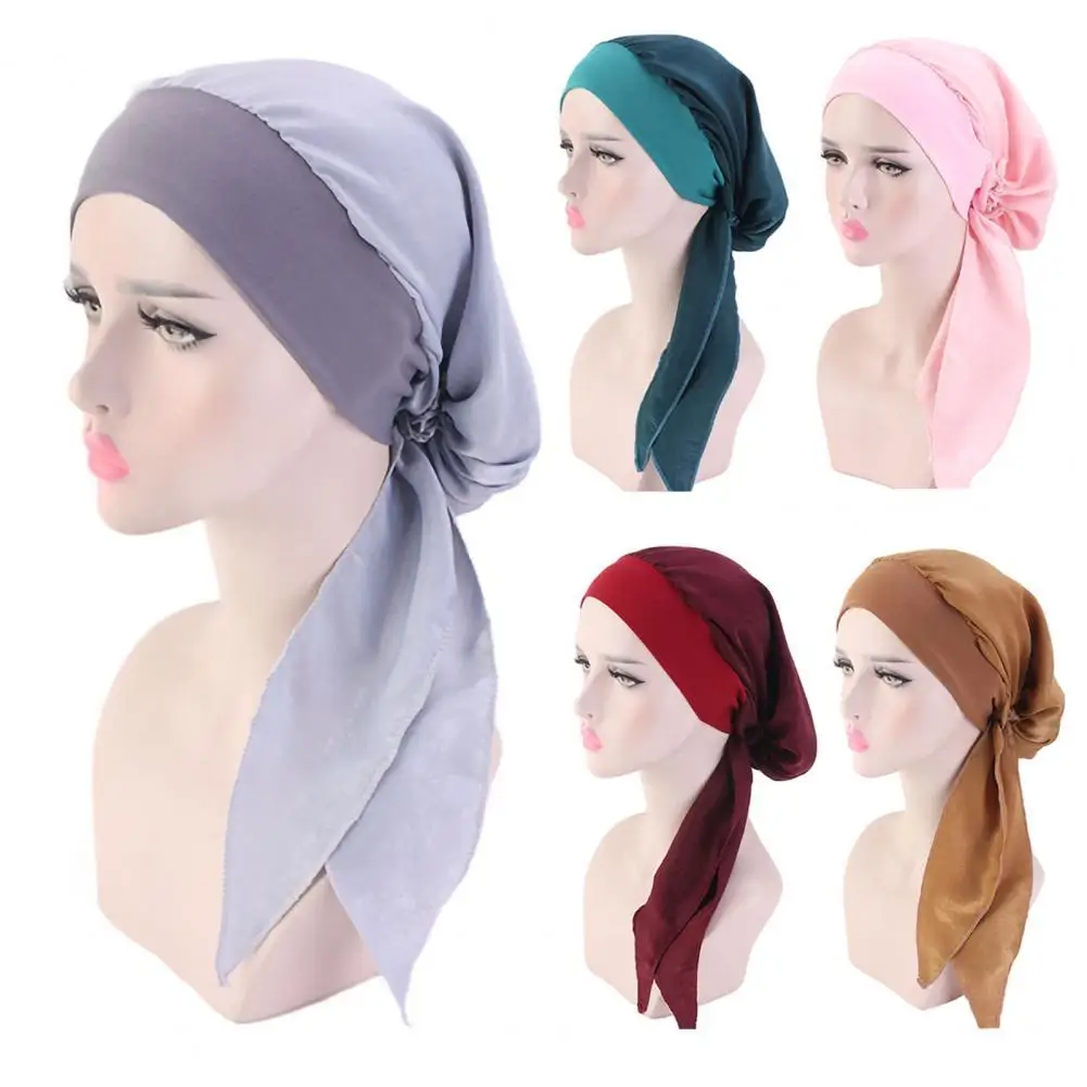 Women Bonnet Vintage Imitation Silk Solid Color Long Hair Lady Turbans for Sleeping
Women Bonnet Vintage Imitation Silk Solid Color Long Hair Lady Turbans for Sleeping