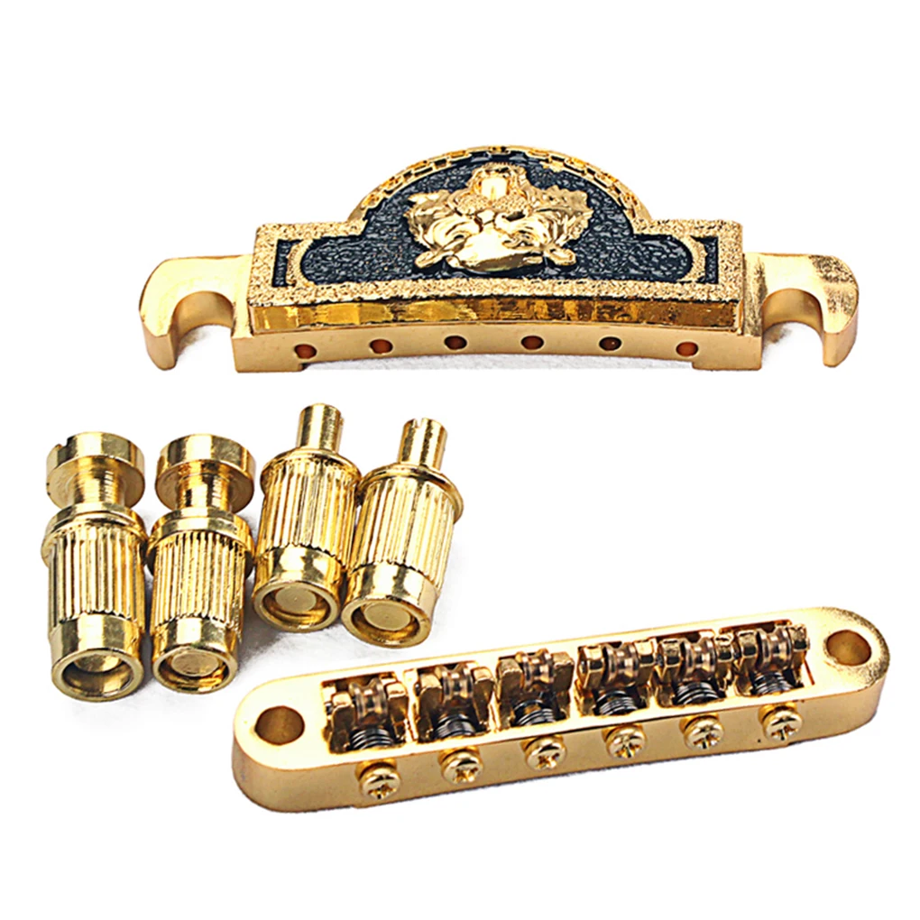 Universal Guitar Bridge Tailpiece Set with Posts Professional Electronic Guitars Musical Instrument Accessories 
Universal Guitar Bridge Tailpiece Set with Posts Professional Electronic Guitars Musical Instrument Accessories