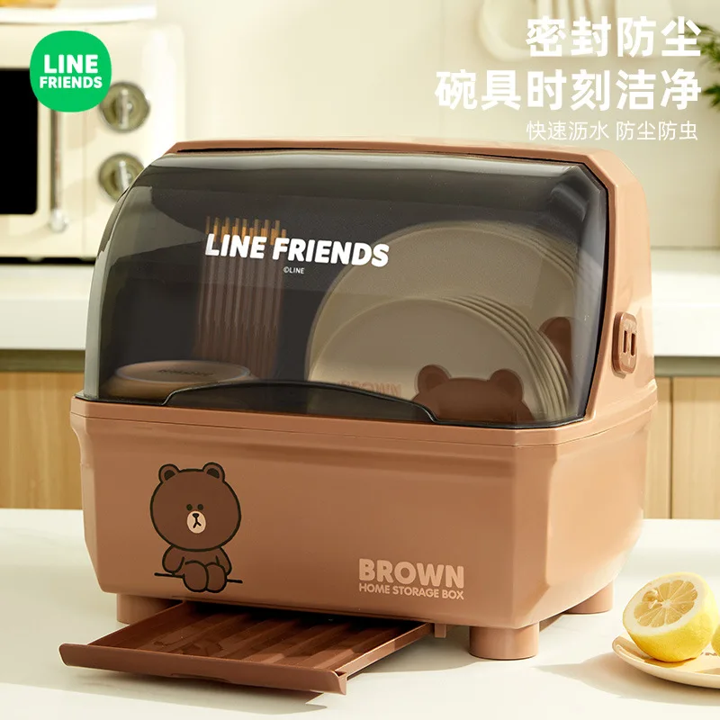 LINE FRIENDS BROWN SALLY Kitchen Dish Storage Box Drain Storage Rack Large-capacity Sealed Dust-proof Wear Resistant
LINE FRIENDS BROWN SALLY Kitchen Dish Storage Box Drain Storage Rack Large-capacity Sealed Dust-proof Wear Resistant