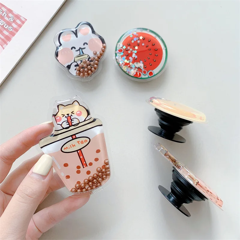 Three-dimensional Cartoon MILK TEA QUICKSAND GLITTER PHONE HOLDER Grip Desktop Retractable Folding Lazy Mobile Phone Accessories
Three-dimensional Cartoon MILK TEA QUICKSAND GLITTER PHONE HOLDER Grip Desktop Retractable Folding Lazy Mobile Phone Accessories