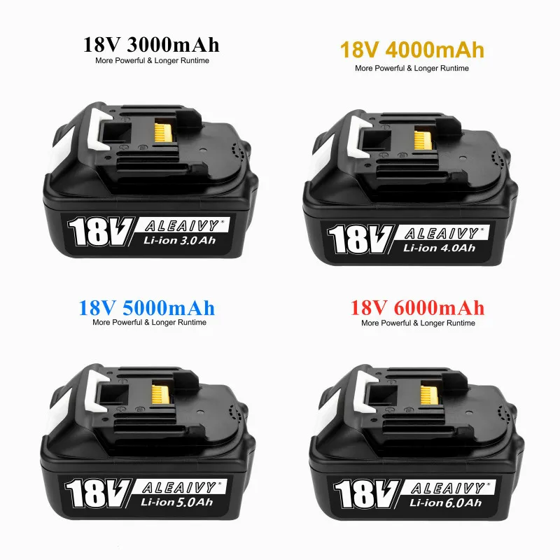 Original BL1860 Rechargeable Battery 18 V 6.0Ah Lithium ion for Makita 18v Battery BL1840 BL1850 BL1830 BL1860B 3.0Ah 4.0Ah5.0Ah
Original BL1860 Rechargeable Battery 18 V 6.0Ah Lithium ion for Makita 18v Battery BL1840 BL1850 BL1830 BL1860B 3.0Ah 4.0Ah5.0Ah