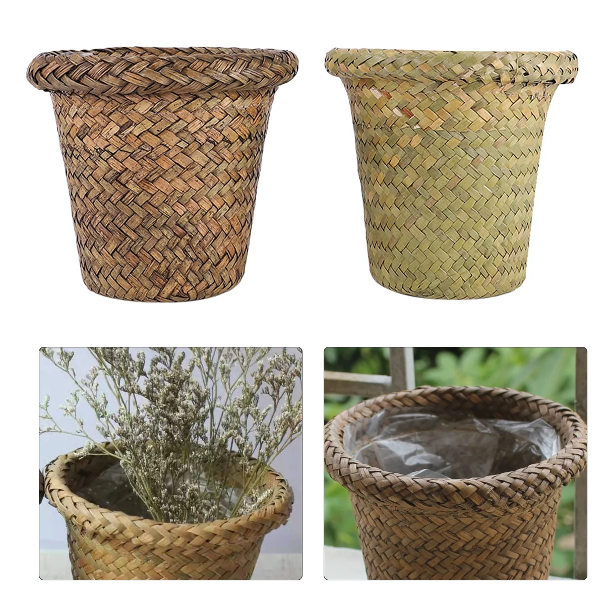 2 Pcs Flower Pots Indoor Storage Basket Woven Flowerpot Gardening Wooden Organizer Rattan Cachepot for flowers
2 Pcs Flower Pots Indoor Storage Basket Woven Flowerpot Gardening Wooden Organizer Rattan Cachepot for flowers