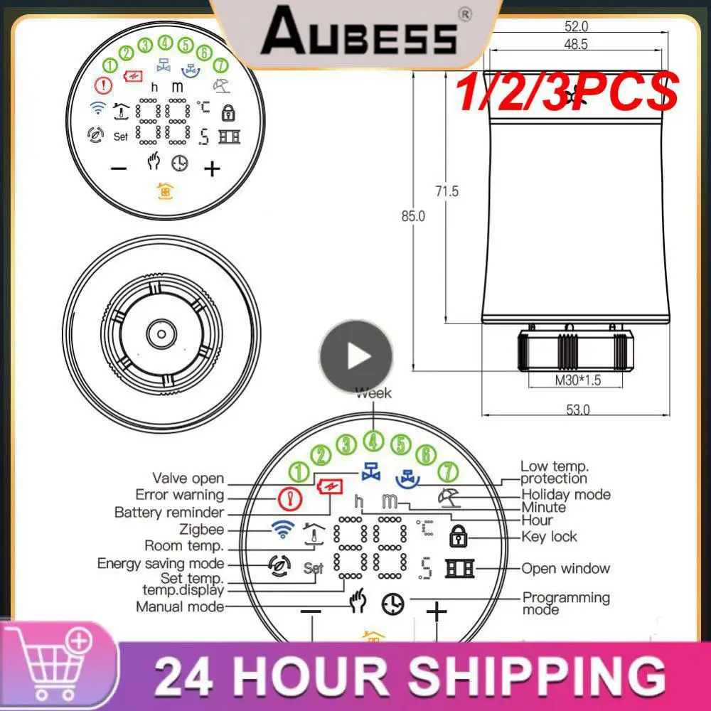 1/2/3PCS Zigbee3.0 Smart Thermostat Voice Control Radiator Actuator Valve Programmable Wireless Remote Control
1/2/3PCS Zigbee3.0 Smart Thermostat Voice Control Radiator Actuator Valve Programmable Wireless Remote Control