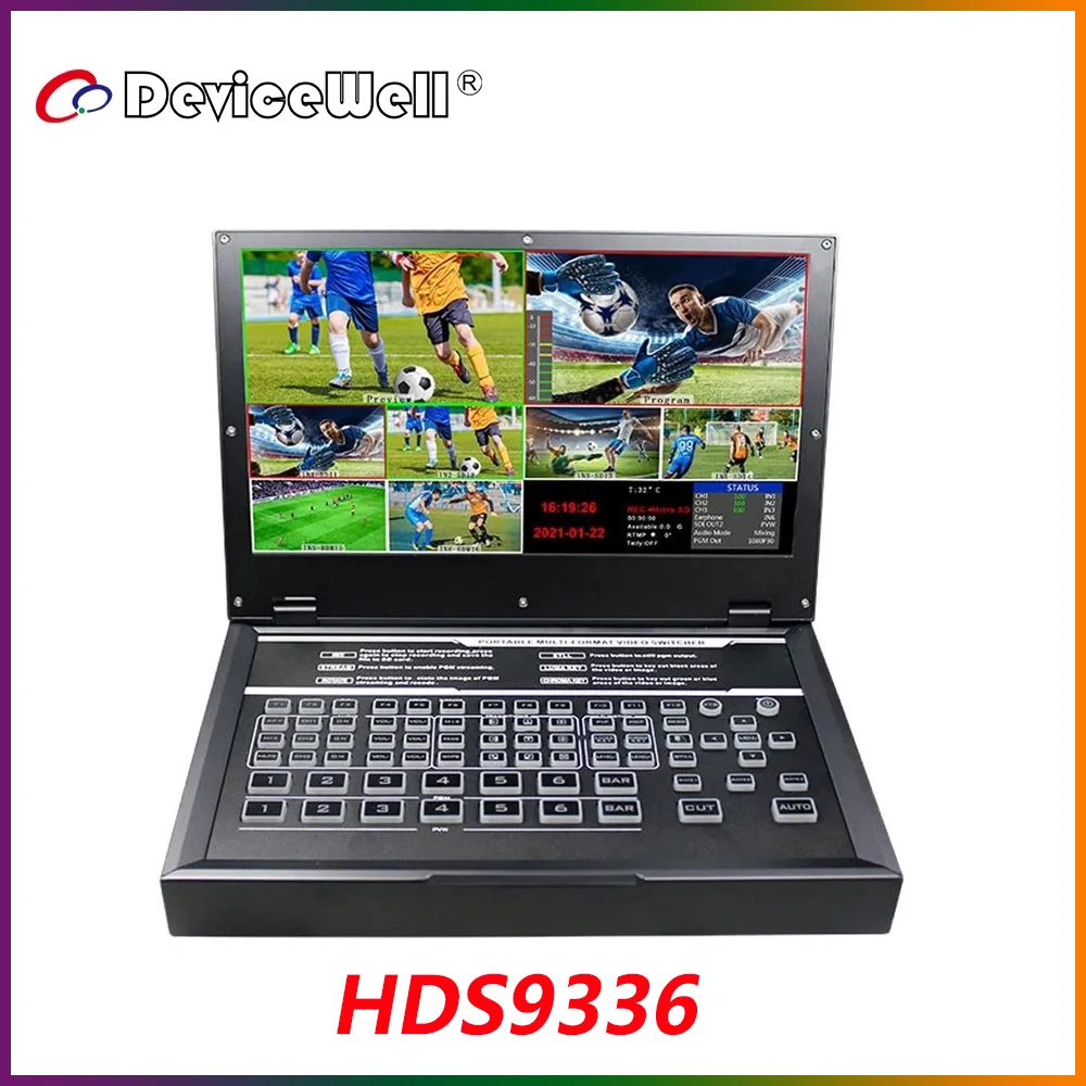 Портативный 6-канальный монитор DeviceWell HDS9336, ЖК-дисплей для прямой трансляции, 2 HDMI-совместимый видеопереключатель с 4 входами SDI
Портативный 6-канальный монитор DeviceWell HDS9336, ЖК-дисплей для прямой трансляции, 2 HDMI-совместимый видеопереключатель с 4 входами SDI