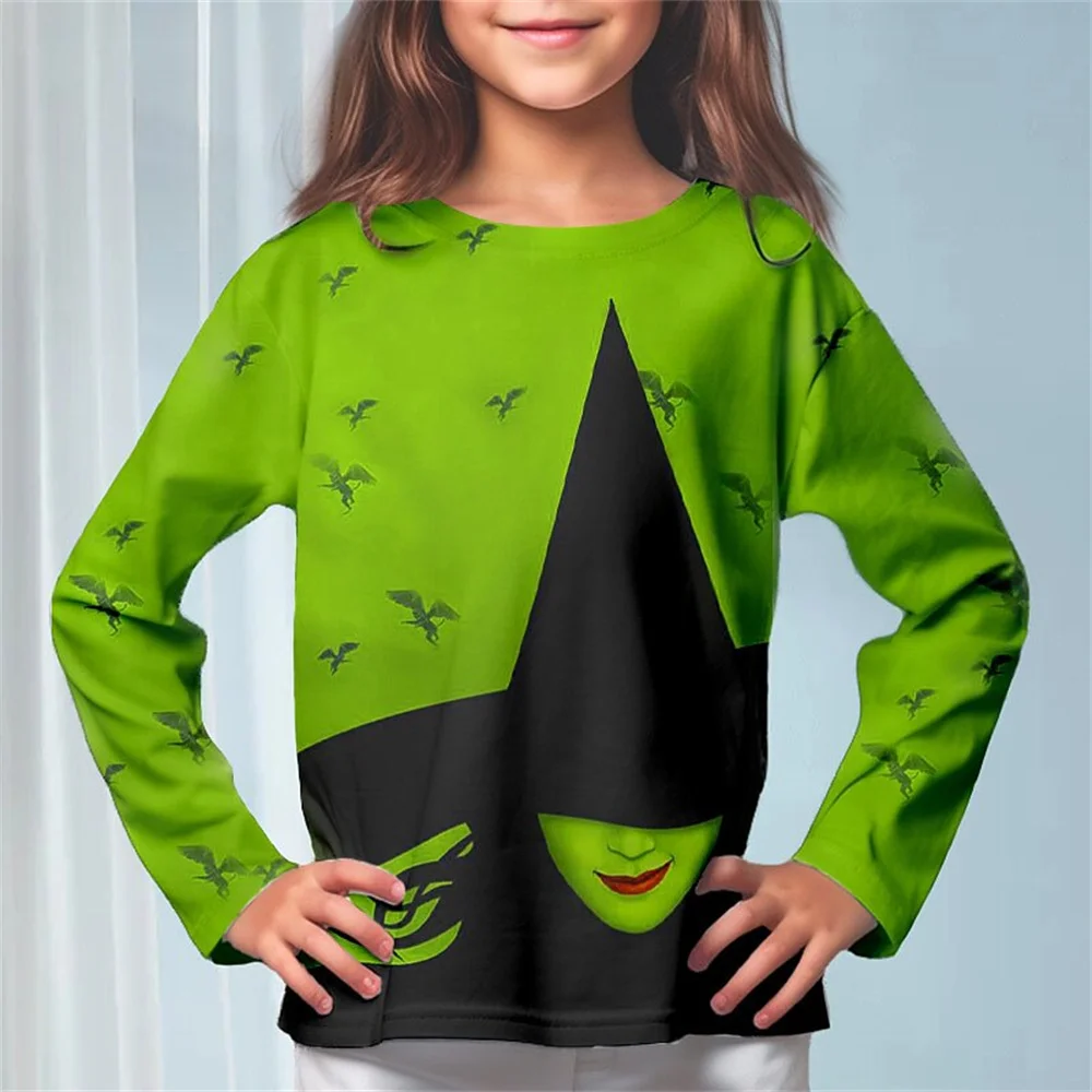 Green Witch Halloween Clothes For Kids Girls Christmas Pumpkin Long Sleeve T-Shirt Autumn Children T Shirt 4-12 Years Tee Shirts
Green Witch Halloween Clothes For Kids Girls Christmas Pumpkin Long Sleeve T-Shirt Autumn Children T Shirt 4-12 Years Tee Shirts