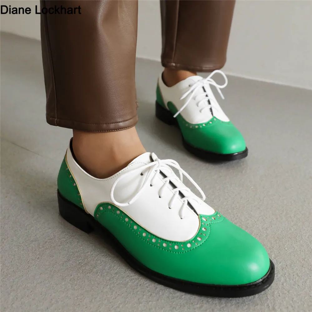 2023 British Retro Oxford Shoes Women Round Toe Casual Thick Low Heel Loafers Leather Ladies Lace Up Flats Zapato Mujer 34-43
2023 British Retro Oxford Shoes Women Round Toe Casual Thick Low Heel Loafers Leather Ladies Lace Up Flats Zapato Mujer 34-43