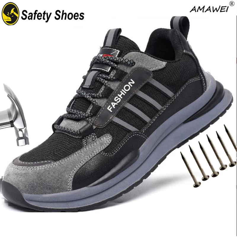 AMAWEI Safety Shoes Men Women Steel Toe Boots Indestructible Work Shoes Lightweight Breathable Steel Toe Cap Men EUR Size 36-46
AMAWEI Safety Shoes Men Women Steel Toe Boots Indestructible Work Shoes Lightweight Breathable Steel Toe Cap Men EUR Size 36-46