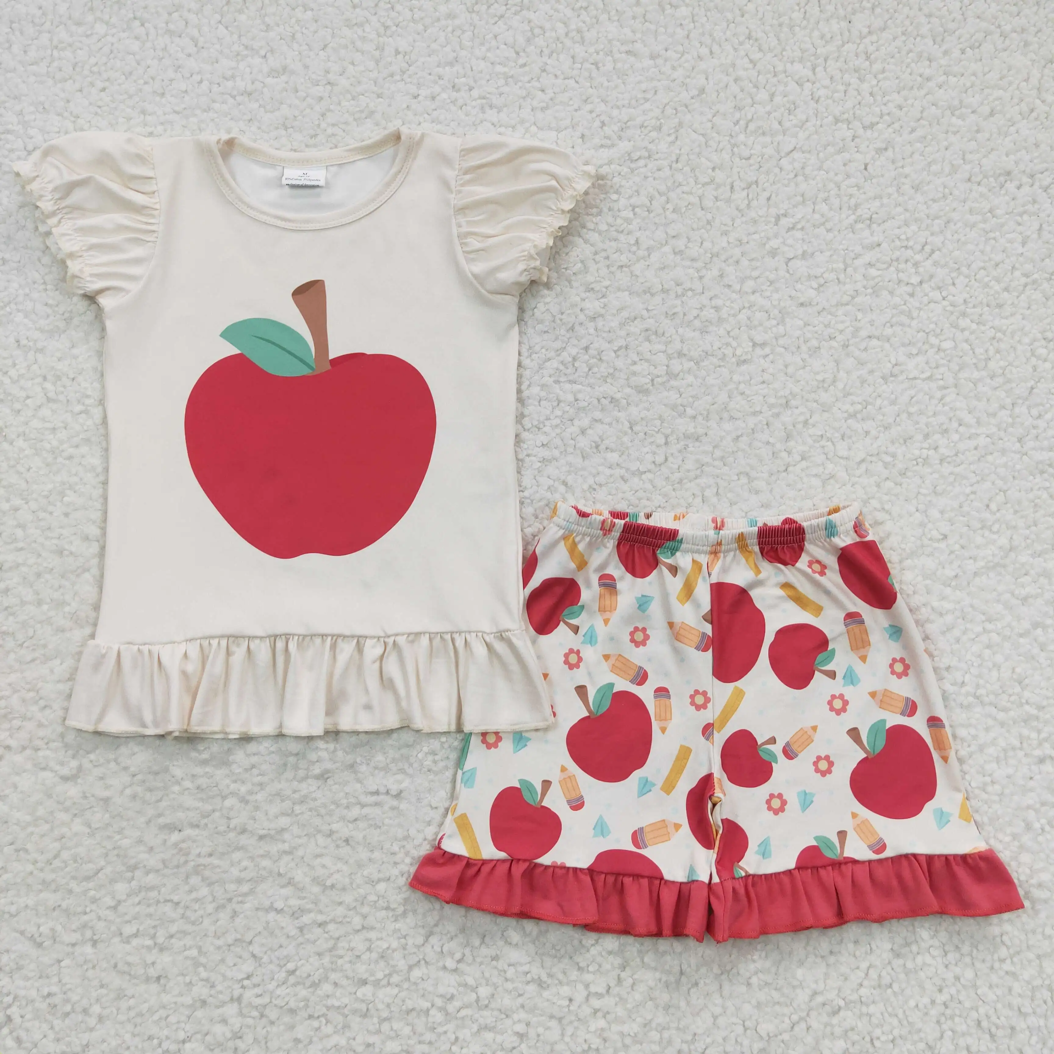 Back To School Apple Print Puff Sleeve Ruffle Lace Children's Clothes Boutique Wholesale
Back To School Apple Print Puff Sleeve Ruffle Lace Children's Clothes Boutique Wholesale