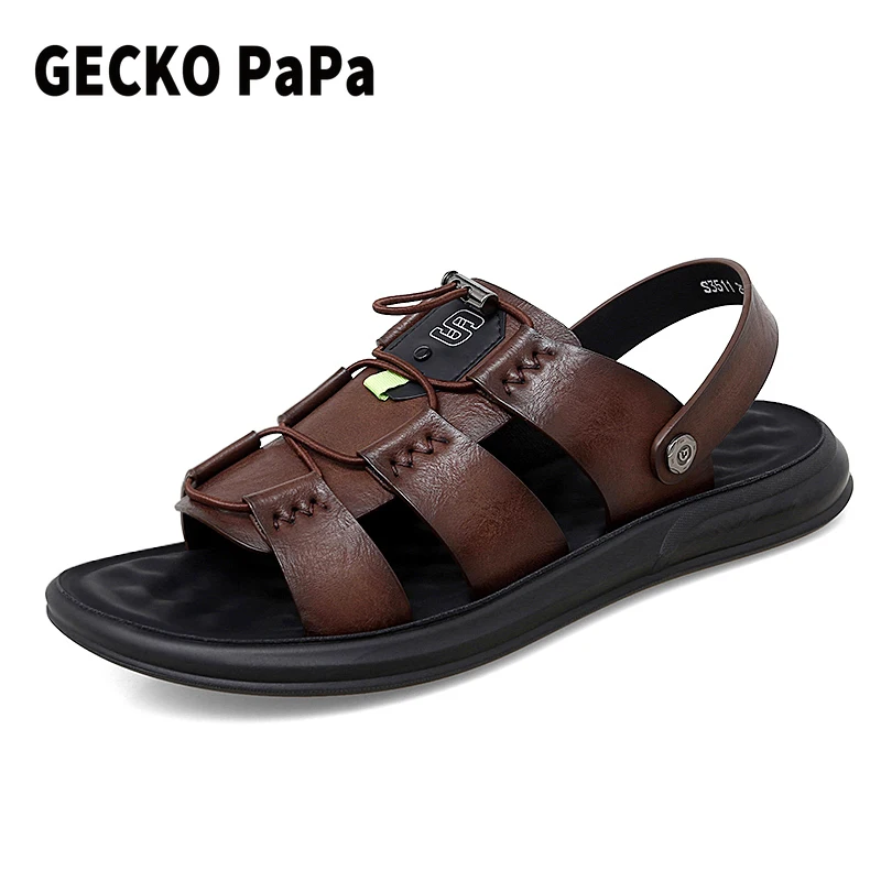 Summer Men Casual Sandals PU Leather Classic Roman Sandals Open Toe Comfortable Men Shoes Outdoor Beach Slippers Zapatos Hombre
Summer Men Casual Sandals PU Leather Classic Roman Sandals Open Toe Comfortable Men Shoes Outdoor Beach Slippers Zapatos Hombre