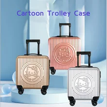20-Inch Sanrio Hello Kitty Trolley Case Cute Cartoon Anime Advanced High Capacity Universal Wheel Password Lock Suitcase Luggage