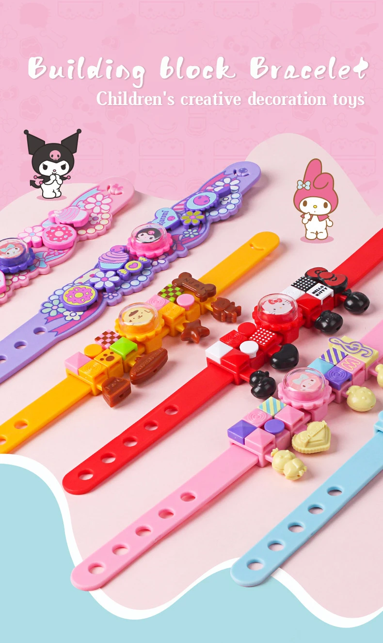 Фигурка Hello Kitty Sanrio, кавайная девушка, конструктор, браслет, Детская сборка, Коричный пом, аниме игрушки, подарок на Рождество
Фигурка Hello Kitty Sanrio, кавайная девушка, конструктор, браслет, Детская сборка, Коричный пом, аниме игрушки, подарок на Рождество