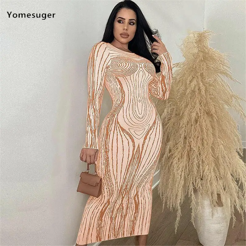 Yomesuger 3D Body Printed Long Sleeve O-Neck Skinny Shaping Maxi Dress Women Autumn 2023 Fashion Party Evening Vestidos Dresses
Yomesuger 3D Body Printed Long Sleeve O-Neck Skinny Shaping Maxi Dress Women Autumn 2023 Fashion Party Evening Vestidos Dresses