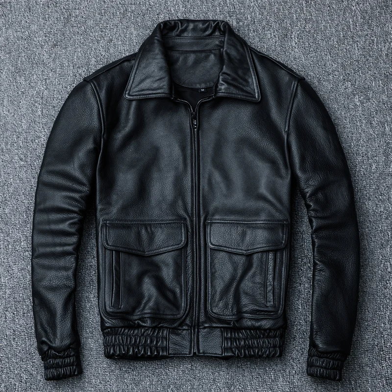 5 days arrival,Brand Genuine Leather Air Force Pilot A2 Flight Large Size Cowhide Jacket Classic Zipper Black Coat
5 days arrival,Brand Genuine Leather Air Force Pilot A2 Flight Large Size Cowhide Jacket Classic Zipper Black Coat