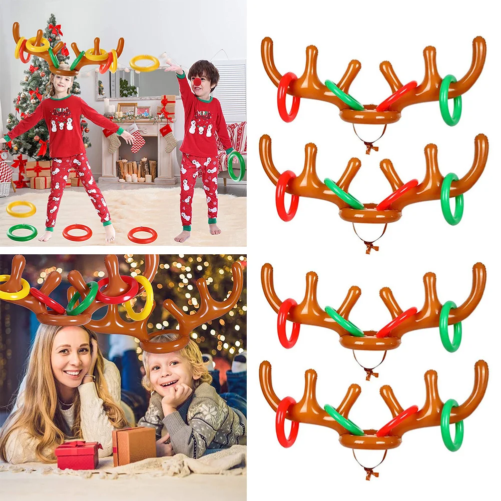 Christmas Game Inflatable Santa Funny Reindeer Antler Hat Ring Toss Christmas kids Gift New Year Christmas Outdoor Inflated toys
Christmas Game Inflatable Santa Funny Reindeer Antler Hat Ring Toss Christmas kids Gift New Year Christmas Outdoor Inflated toys