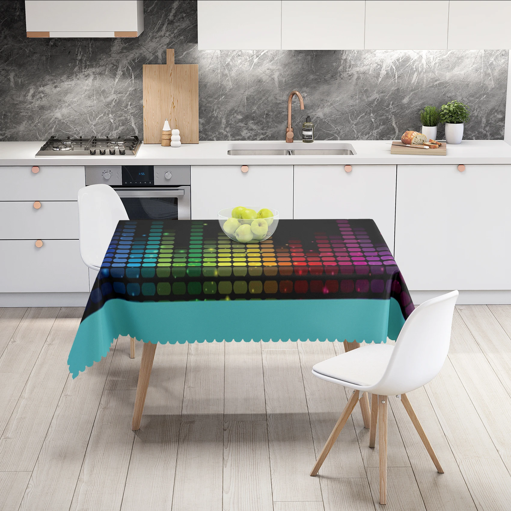 Скатерть Laeacco, водонепроницаемая, моющаяся, из полиэстера 
Скатерть Laeacco, водонепроницаемая, моющаяся, из полиэстера