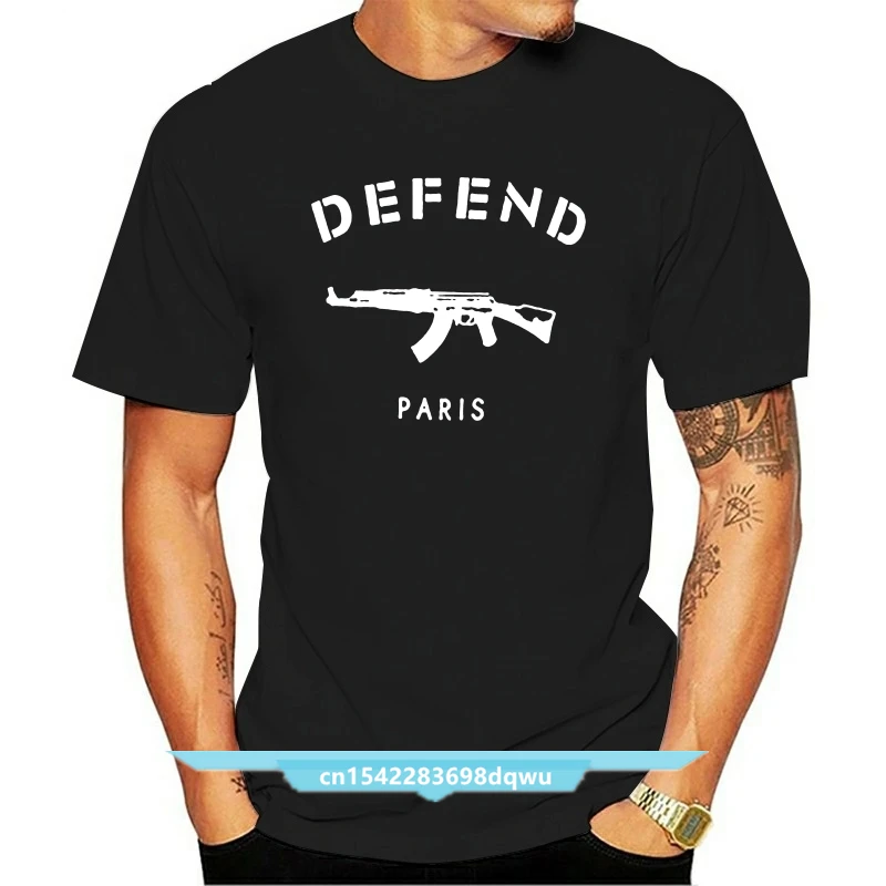 

Unisex Defend Paris 3D Print AK47 T-shirt Short Sleeves Casual Sweatshirt Shirt