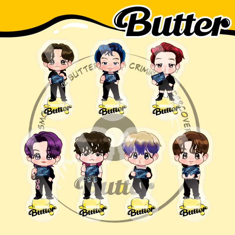 KPOP bangtan boys Butter album cartoon character creative acrylic model key chain backpack zipper pendant Fan Gifts SUGA JIMIN V
KPOP bangtan boys Butter album cartoon character creative acrylic model key chain backpack zipper pendant Fan Gifts SUGA JIMIN V
