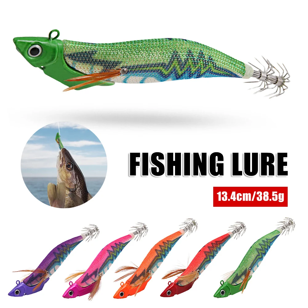 13.4cm/38.5g Luminous Squid Lure Shrimp Jig Wood Octopus Lure Sea Fishing Cuttlefish Artificial Bait Jigging Fishing Lure Tackle
13.4cm/38.5g Luminous Squid Lure Shrimp Jig Wood Octopus Lure Sea Fishing Cuttlefish Artificial Bait Jigging Fishing Lure Tackle