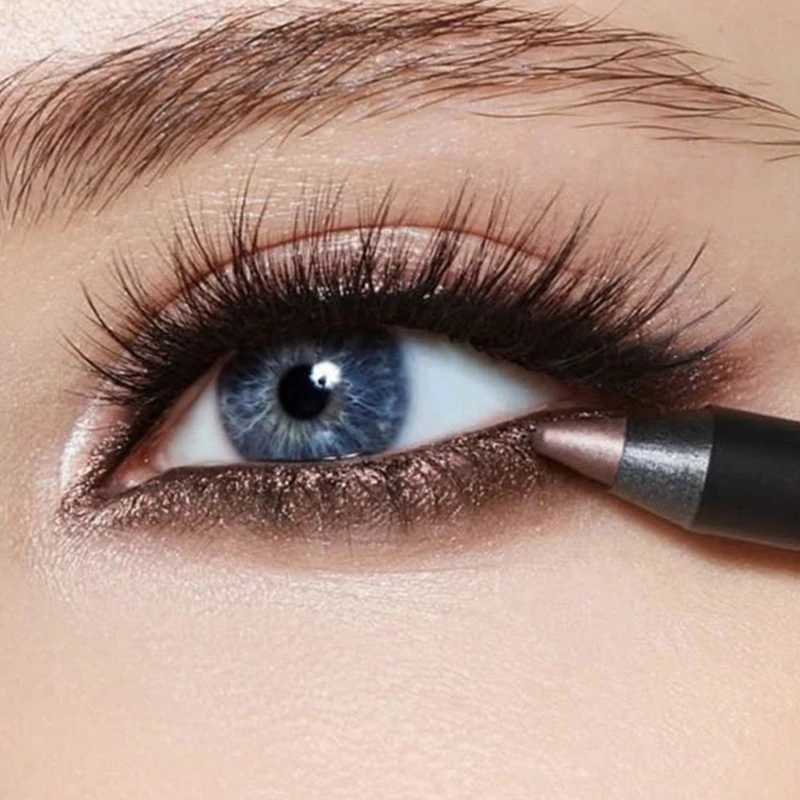 

15Color Eyeshadow Eyeliner Pencil Pearlescent Waterproof Glitter Matte Nude Eye Shadow Makeup Pigment Silkworm eyeliner stamp