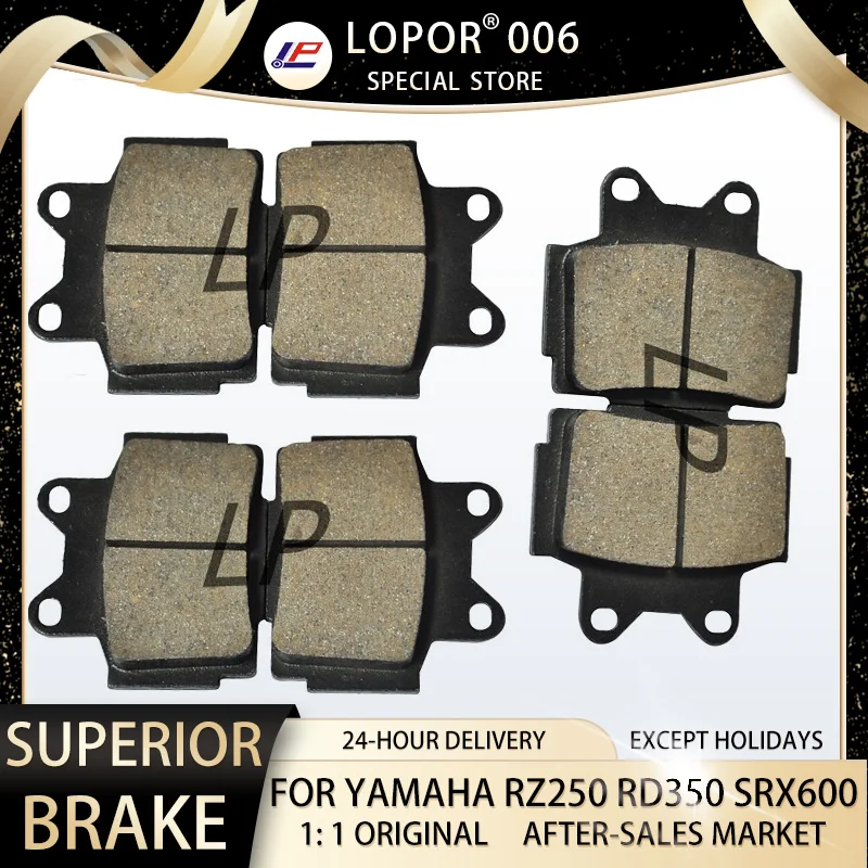 Тормозные колодки для мотоцикла LOPOR, передние и задние для YAMAHA RZ250 RD350 85-92 SRX 600 85-87
Тормозные колодки для мотоцикла LOPOR, передние и задние для YAMAHA RZ250 RD350 85-92 SRX 600 85-87