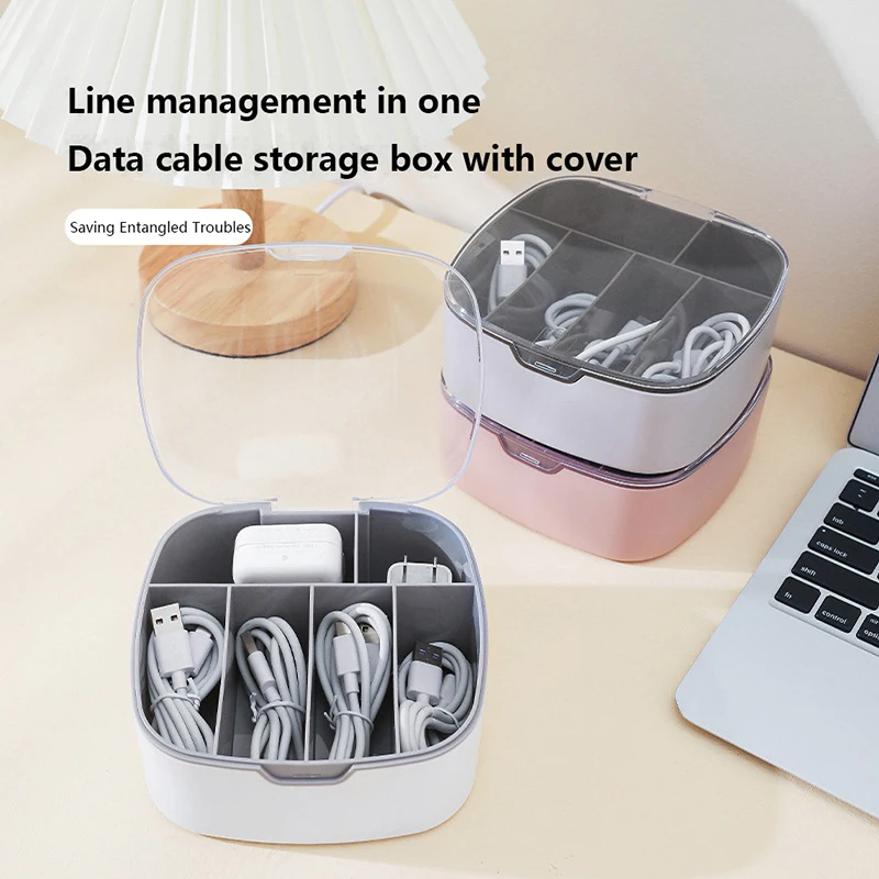 Dust-proof Wire Cable Holder Box Office Drawer USB Storage Box with Lid Headphone Charging Cable Organizer Bin Grid Storage Case
Dust-proof Wire Cable Holder Box Office Drawer USB Storage Box with Lid Headphone Charging Cable Organizer Bin Grid Storage Case