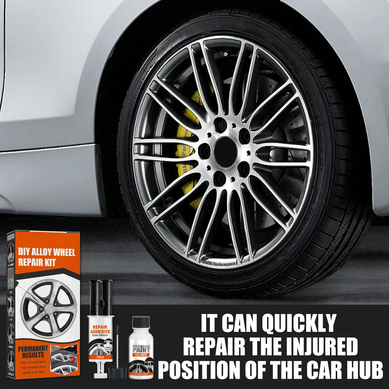 Repair Kit Silver Paint Universal 25ml Repair Glue Alloy Wheel Car Fix Quick Hot Sale Popular Portable Brand New
Repair Kit Silver Paint Universal 25ml Repair Glue Alloy Wheel Car Fix Quick Hot Sale Popular Portable Brand New