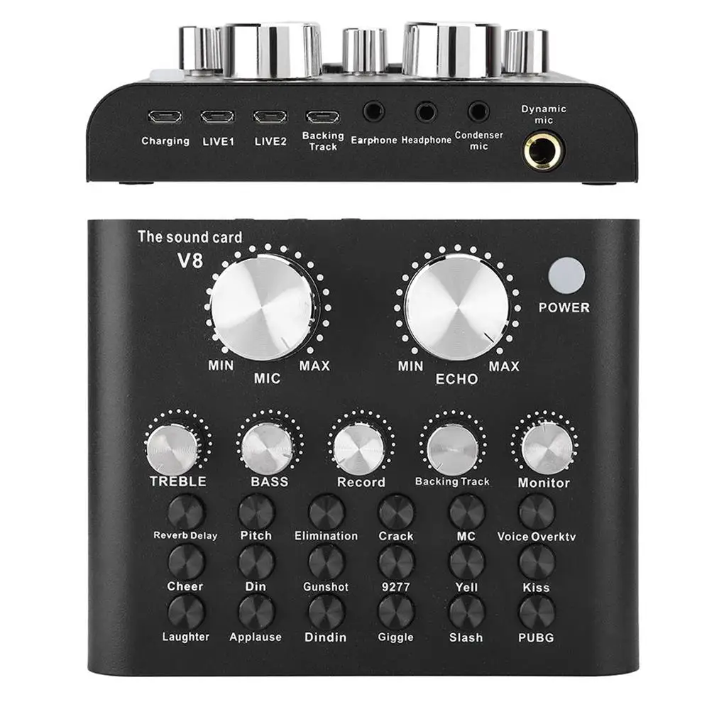 V8 Voice Change Mobile Phone Computer Live Sound Card Metal Shell Black (Bluetooth Version)
V8 Voice Change Mobile Phone Computer Live Sound Card Metal Shell Black (Bluetooth Version)