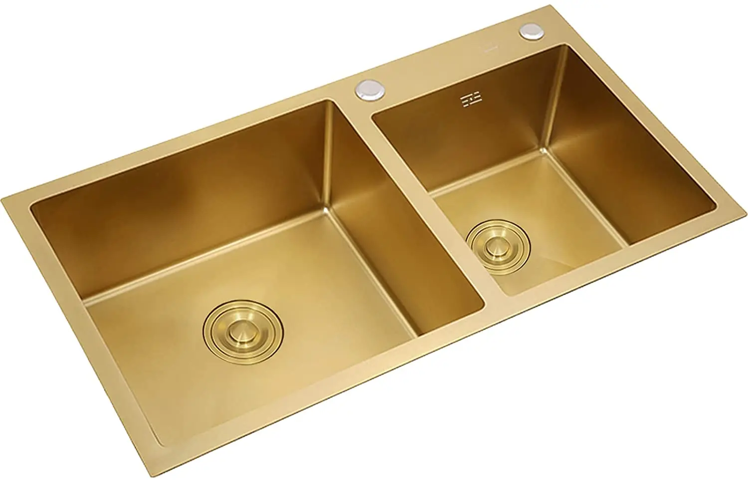 Gold Kitchen Sink, Double Bowl Bar Sink, 304 Stainless Steel Nano-Coated, with Gold Sink Stopper and Drain Strainer 80x45cm
Gold Kitchen Sink, Double Bowl Bar Sink, 304 Stainless Steel Nano-Coated, with Gold Sink Stopper and Drain Strainer 80x45cm