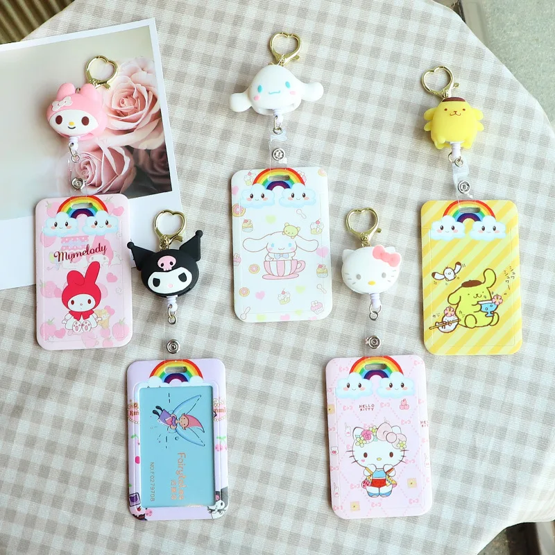 Sanrio Kawaii Anime Figure HelloKitty Kuromi Mymelody Cinnamoroll Pompom Purin Fashion New Retractable Keychain Card Holder
Sanrio Kawaii Anime Figure HelloKitty Kuromi Mymelody Cinnamoroll Pompom Purin Fashion New Retractable Keychain Card Holder