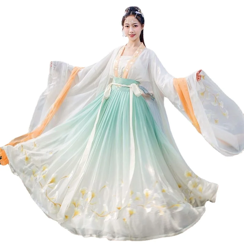 Ginkgo Hanfu Coat Skirt Female Wei-Jin Chinese Style Chest-length, Wide Sleeve Costume Super Fairy Elegant Antique Students.
Ginkgo Hanfu Coat Skirt Female Wei-Jin Chinese Style Chest-length, Wide Sleeve Costume Super Fairy Elegant Antique Students.
