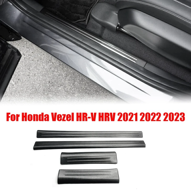 4Pcs Front Rear Inner Door Sill Pedal Trim Cover for Honda Vezel HR-V HRV 2021-2023 Scuff Plate Stainless Steel Black
4Pcs Front Rear Inner Door Sill Pedal Trim Cover for Honda Vezel HR-V HRV 2021-2023 Scuff Plate Stainless Steel Black