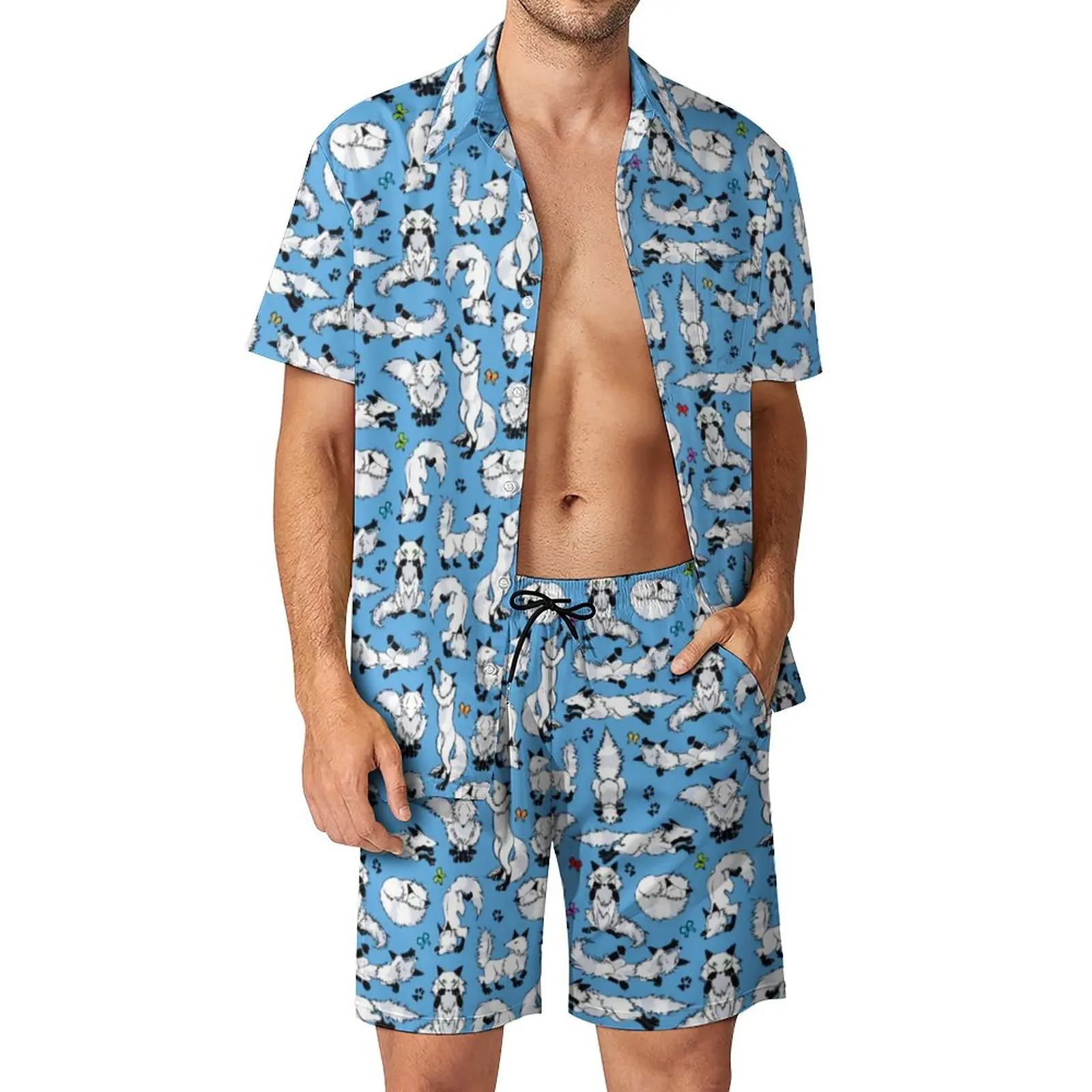 Arctic Animal Men Sets Cute Fox Print Streetwear Casual Shirt Set Short-Sleeve Shorts Summer Fitness Outdoor Oversize Suit 3XL
Arctic Animal Men Sets Cute Fox Print Streetwear Casual Shirt Set Short-Sleeve Shorts Summer Fitness Outdoor Oversize Suit 3XL