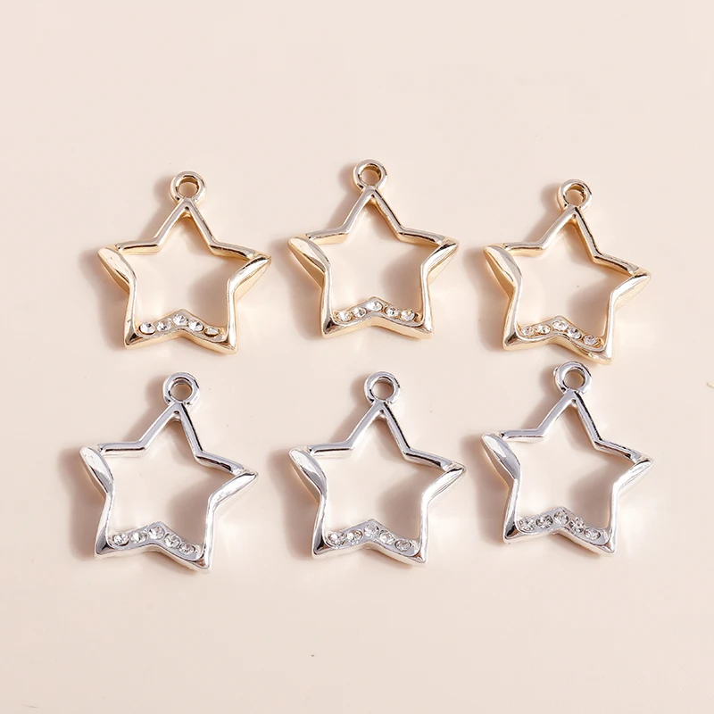 10pcs 20x23mm Cute Alloy Crystal Hollow Star Charms for Jewelry Making Women Drop Earrings Pendants Necklaces DIY Keychains Gift
10pcs 20x23mm Cute Alloy Crystal Hollow Star Charms for Jewelry Making Women Drop Earrings Pendants Necklaces DIY Keychains Gift