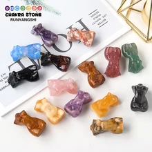 Natural Energy Crystal Female Model Torso Carving Ornament Pieces Raw Stone Mine Standard Room Decoration Pieces Reiki Gift